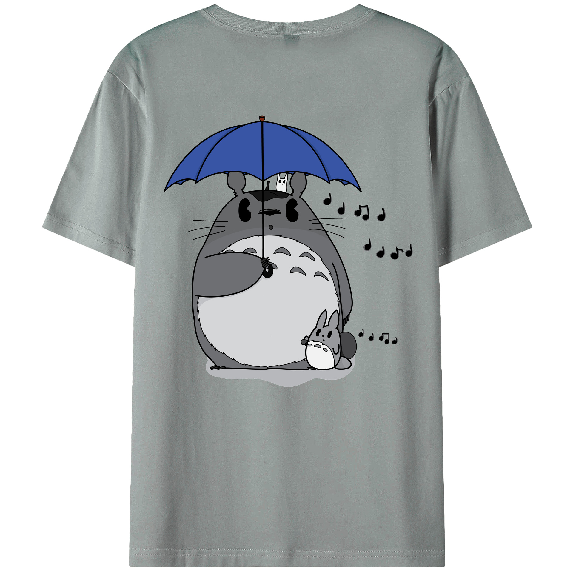 （画像用） となりのトトロ 草壁メイ 草壁サツキ My Neighbor Totoro Satsuki Kusakabe Mei Kusakabe 綿100％ メンズ半袖Tシャツ（バックプリント） 通気性